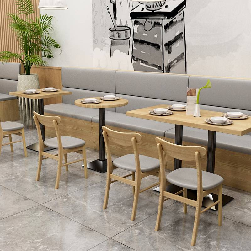 饭店专用卡座沙发快餐店用的桌椅组合餐饮餐厅室内桌子椅子整套装