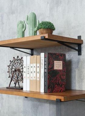 墙上置物墙架实木一字隔板层板壁书架AL102181挂厨壁房收纳架壁装