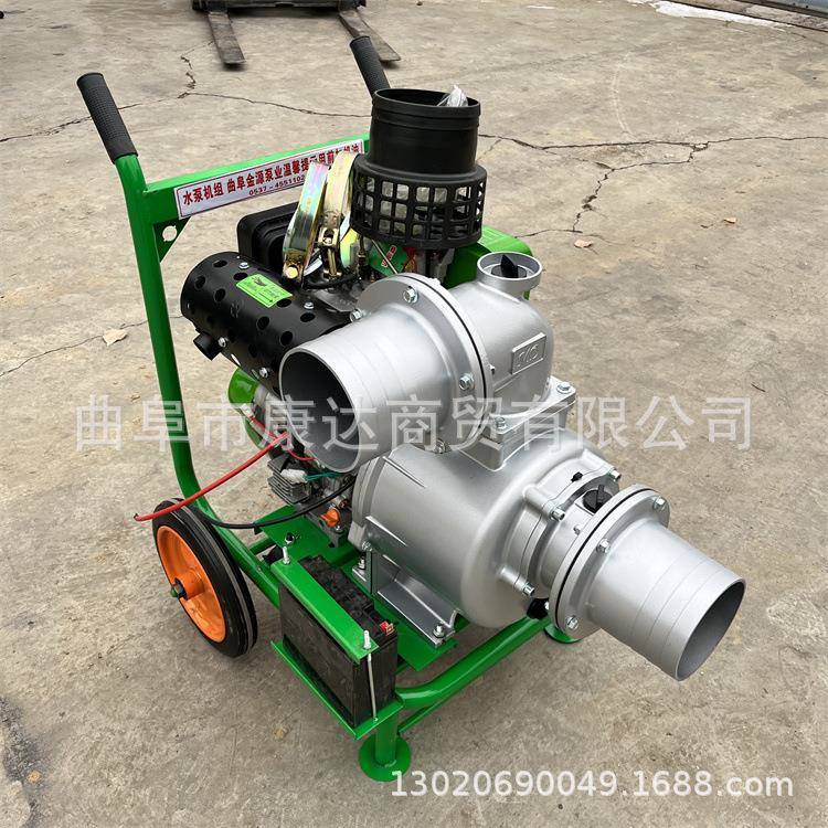 汽油手推4寸汛6寸自吸泵便携式泵浇地灌水溉排水泵YUT防应急泵