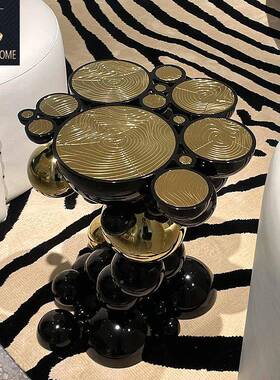 bocadolobo高泡端金泡边几面设计感艺术蚀刻MLS台客厅属沙发奢华