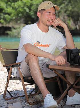 SunyFeel山AC1252C扉克特椅户露营外野餐米折叠椅低n背便捷轻巧野