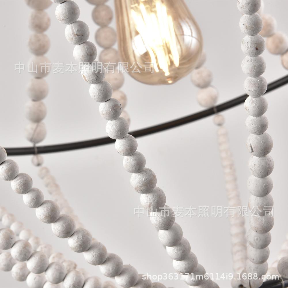 式法田园复古木单头吊灯餐厅珠室卧阳台SFB楼梯灯具