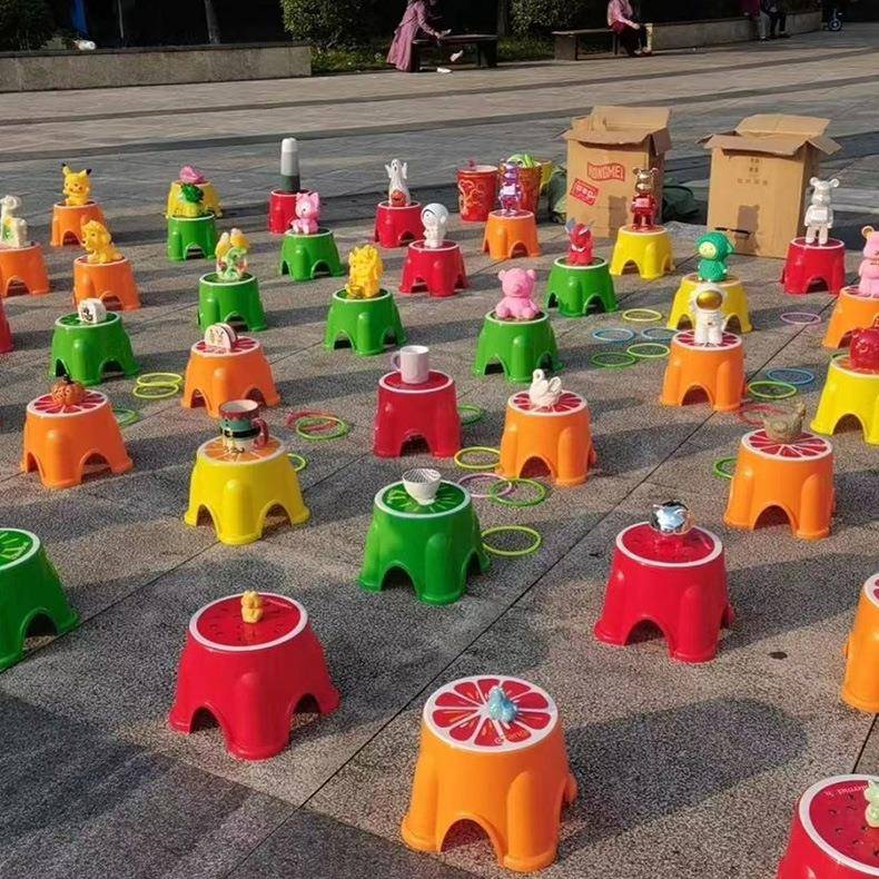 凳【包邮15432】夜摆地摊套圈西瓜童凳子市广场塑料水果儿卡通小