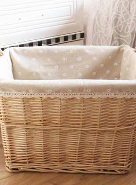 篓收纳篮衣服收篮脏纳筐篮收纳筐装脏衣篮藤编柳编杂收纳QWI洗衣