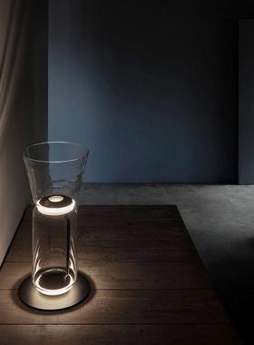 隧道竹节清光璃落地灯AL730273术样板房客厅酒店艺灯灯别墅装玻饰