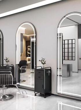 理F96TH6J9发用店染镜子落镜地镜美发店镜子镜台发廊专背光剪发简