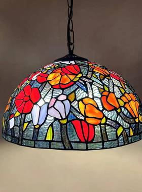 彩汇英LHJ-DD16璟蒂凡尼16寸欧式复古酒吧精美色走灯廊吊经典简约