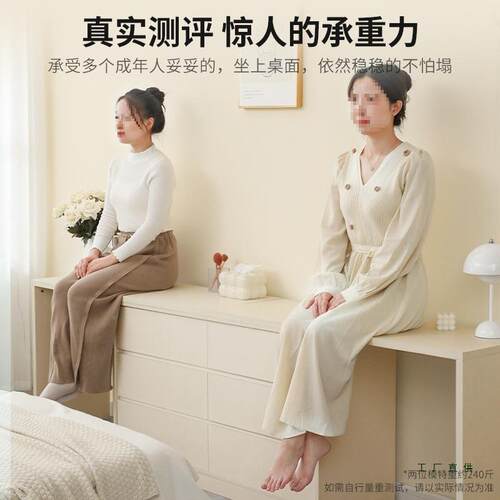 转角书桌卧室包梳妆台子一体床边轻F5M77895奢感半L型办围公桌电