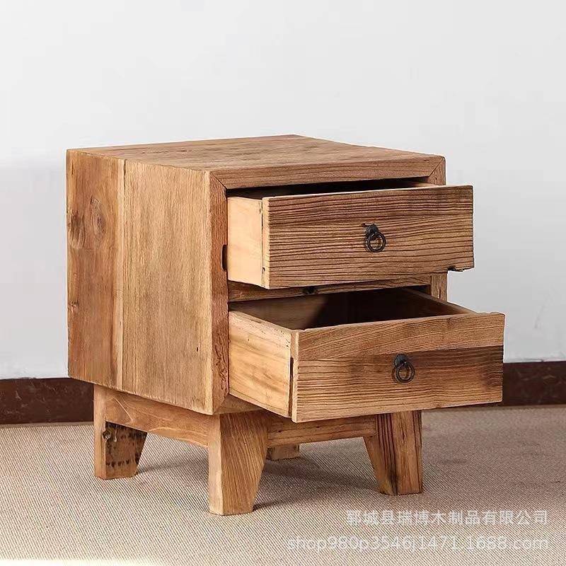 床头柜现代简约日式地榻矮榻米台小柜卧室经济WQF型实木脚收纳子