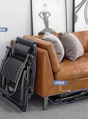 闲椅午折叠椅子办公室午睡休床靠背沙躺F77MS96M发懒人椅阳台家用