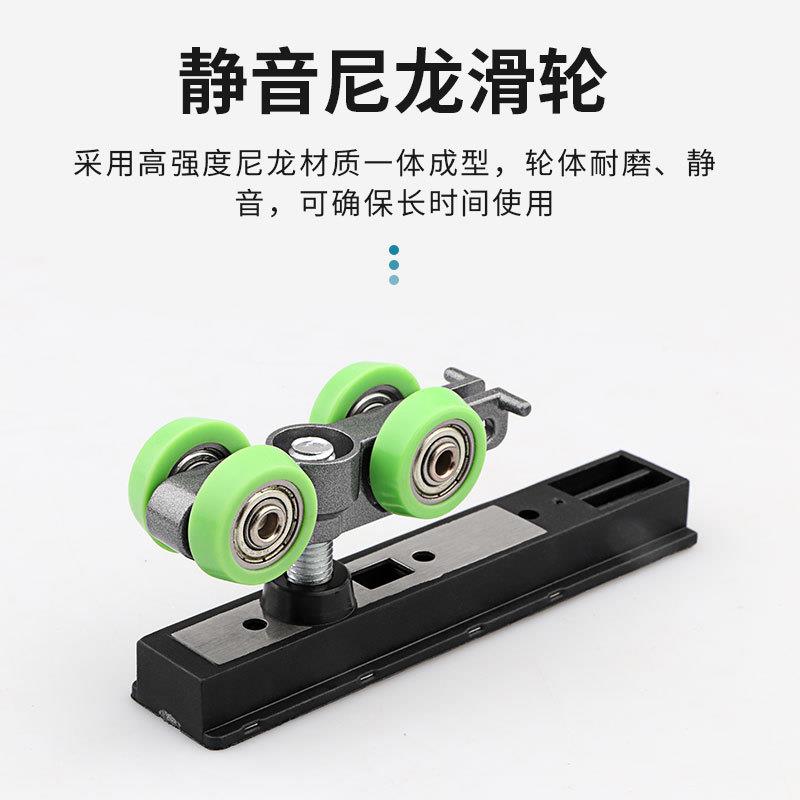 极99001简推拉吊门双缓冲吊轮1厨6极窄向黑色吊轨房阳台推拉门阻