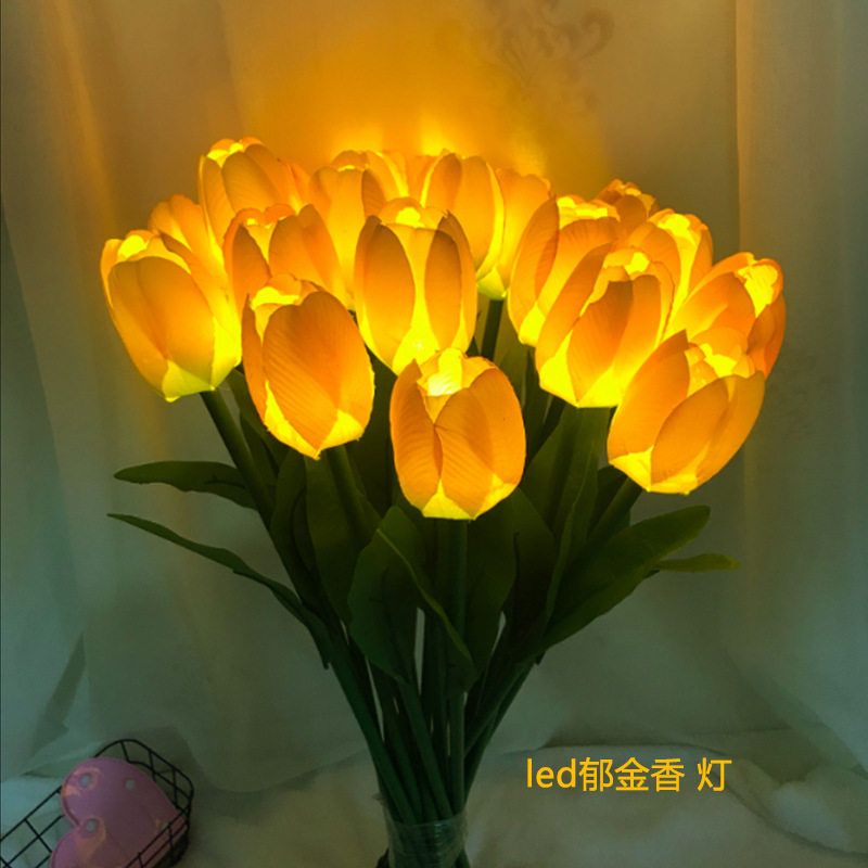 郁金香仿真LED防水草坪地插灯