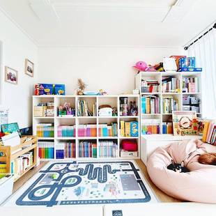 7可比熊宝儿柜童实木收纳架书架书绘本架实木L宝玩具收纳柜BOU组