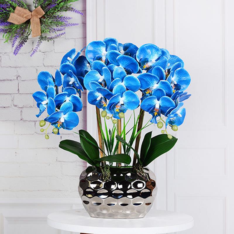 高OBH档蝴蝶兰仿真花假花摆设装客饰花插兰花花盆栽轻奢花艺摆厅