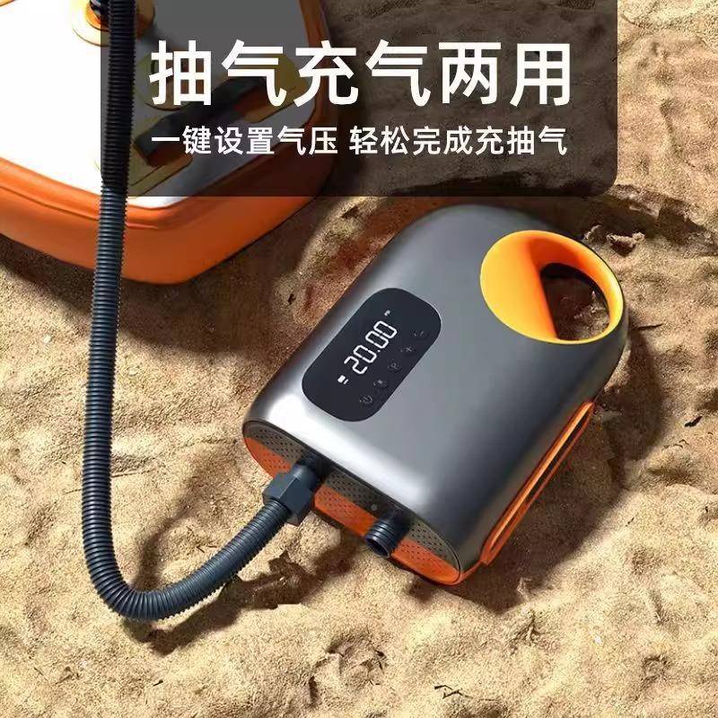 户外皮划艇冲锋舟SUP桨大功板率智能打气泵新款1电V高2压ATJ8666