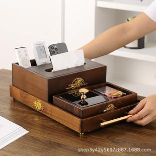桃木烟灰胡意缸家用客厅个性 中式 带防盖飞灰创办公室高端胡桃木烟