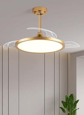 形灯风扇灯中山灯具吊简约电隐扇灯极风客厅餐FSD24162厅卧室柔风