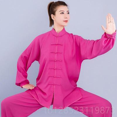 正品极服女春秋亚棉麻练功服装男中老年极拳↓武太术表演服太季八