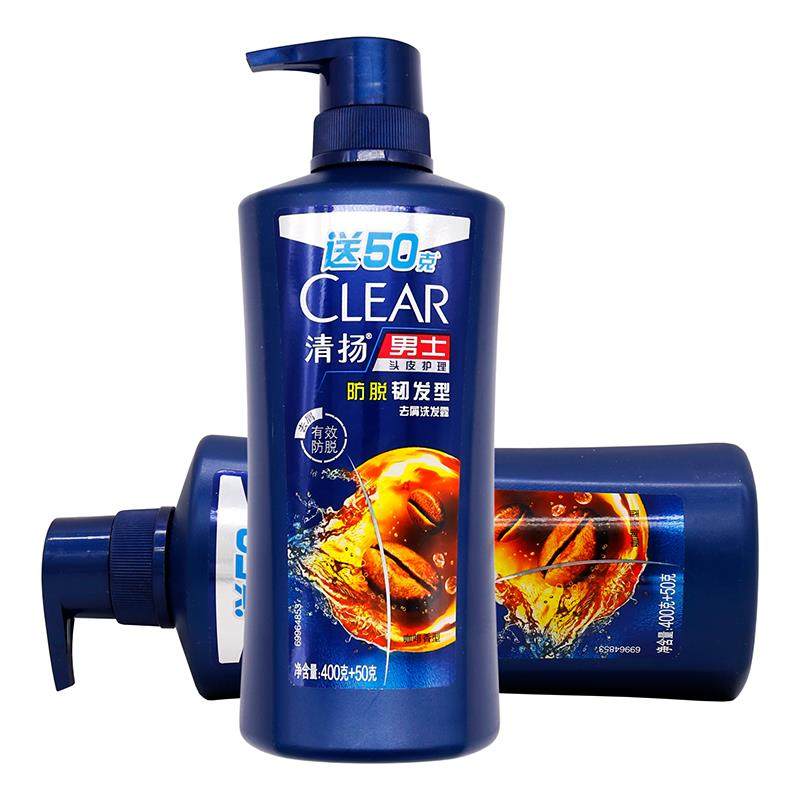 清扬男士防脱韧发型去屑洗发露400克植物草本男士洗头发用洗发水2