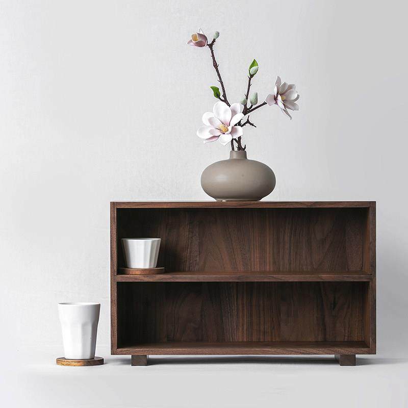 桌面收纳架黑胡桃木实木燕尾榫结构储物架二层架展示架复古置物架,收纳整理,整理架/置物架/收纳架,淘宝优惠券,粉丝福利购,淘宝优惠卷