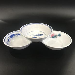 醴陵群力釉下五彩7寸斗碗老瓷器复古青花瓷环保高温瓷 家用陶瓷