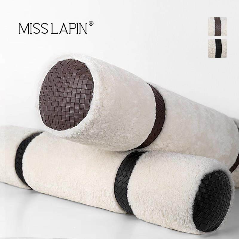 澜品现代简约黑白圆筒腰枕ins风睡觉抱枕客厅沙发床头长条靠枕套