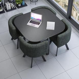 简约接待桌椅组合洽谈桌店铺会客桌椅办公室休闲 小圆桌方餐桌北