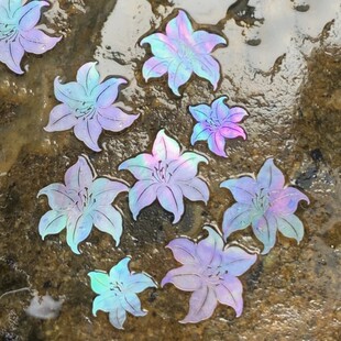 百合花螺钿片白蝶贝夜光贝片珍珠母贝片大漆漆器漆画漆艺镶嵌材料