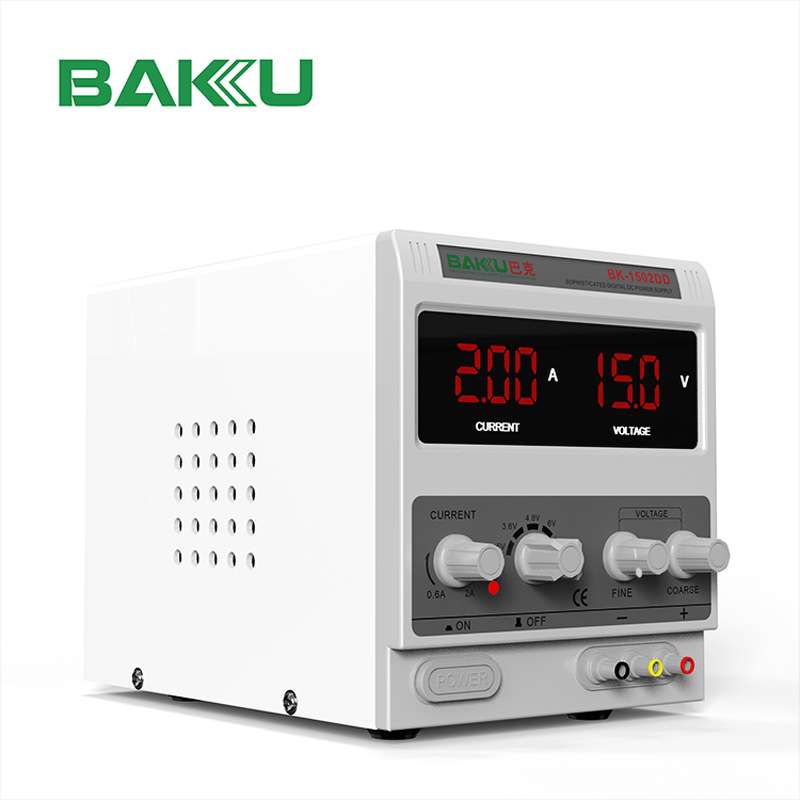 巴酷BK-1502DD稳压电源DC电流表笔记本手机电工维修数显15V2A便携