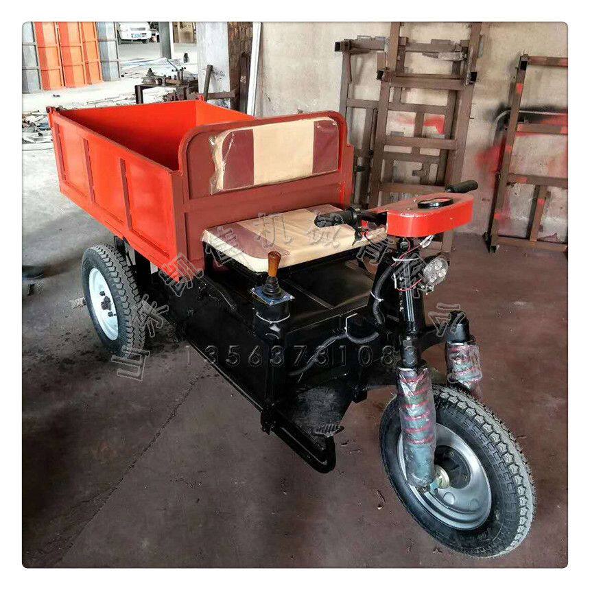 载重爬坡三轮电动车电动三轮翻斗车工地混凝土砂浆运输车现货直供