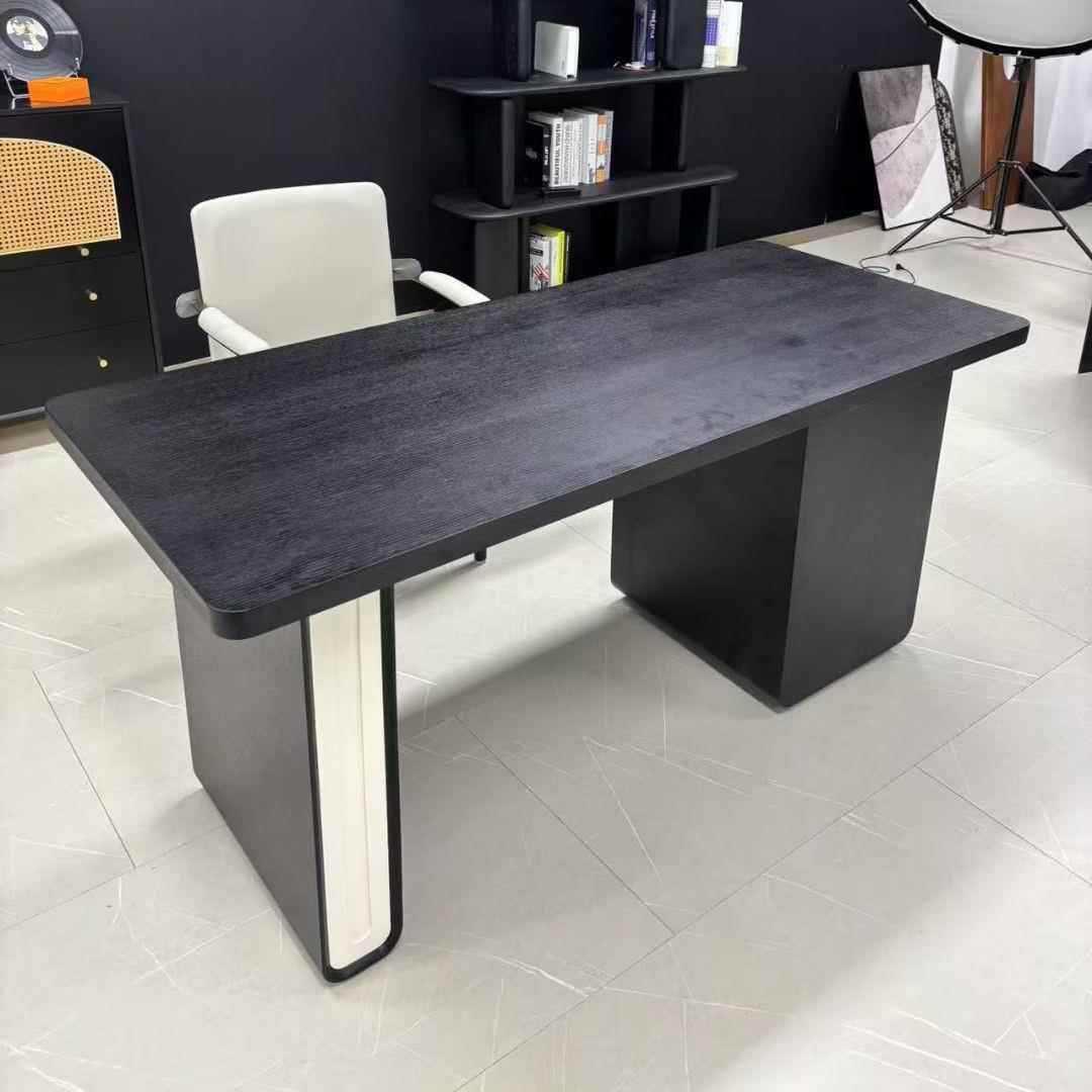 新款意式设计师实木老板办公桌1.8米书桌家用书房现代台式电脑桌