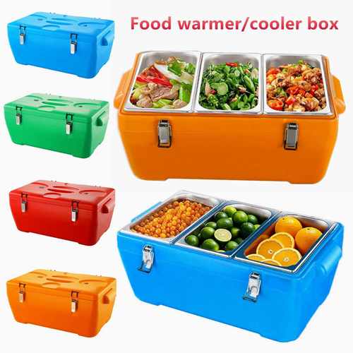 多色可拆卸份数盆分格保温保冷箱40LColor Food Warmer Coolerbox