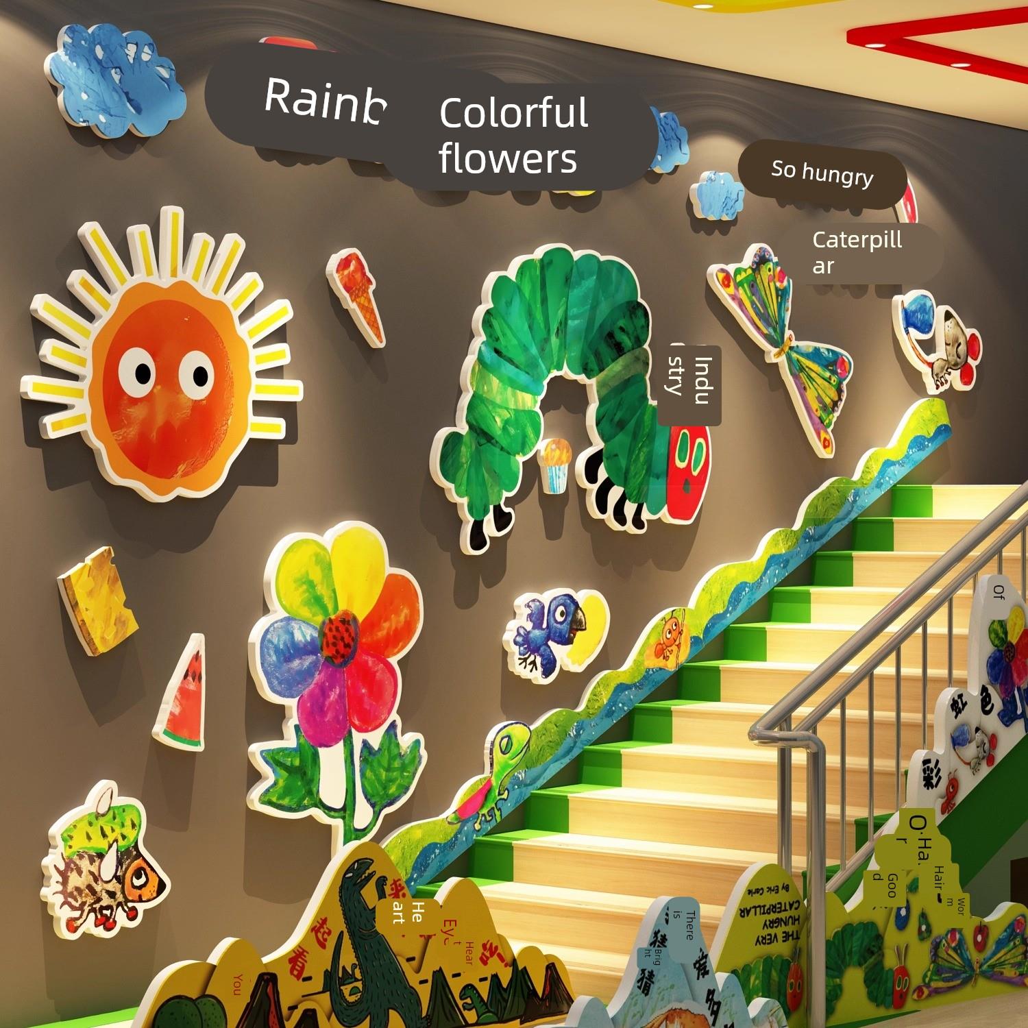 绘本馆墙面装饰图书角布置阅读区文化贴幼儿园环创主题半成品材料