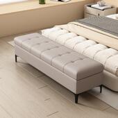 店商场长条凳收纳凳床边凳换鞋 真皮床尾凳服装 店鞋 入户收纳凳坐凳