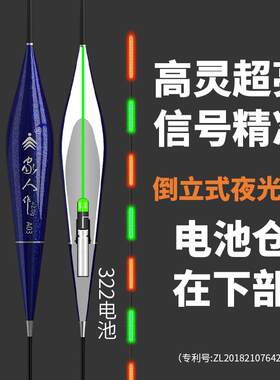 家人新款夜光鱼漂高灵敏加粗醒目电子漂鲫鱼大物日夜两用浮漂