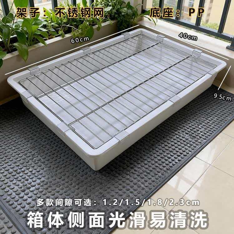 狗厕所防踩屎尿不粘脚超大号宠物加高架子中小型犬狗不锈钢狗便盆图片