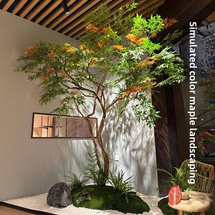 彷绿枫树、鸡爪、假树景观、天景窗软装、园林绿化植物组合、绿色