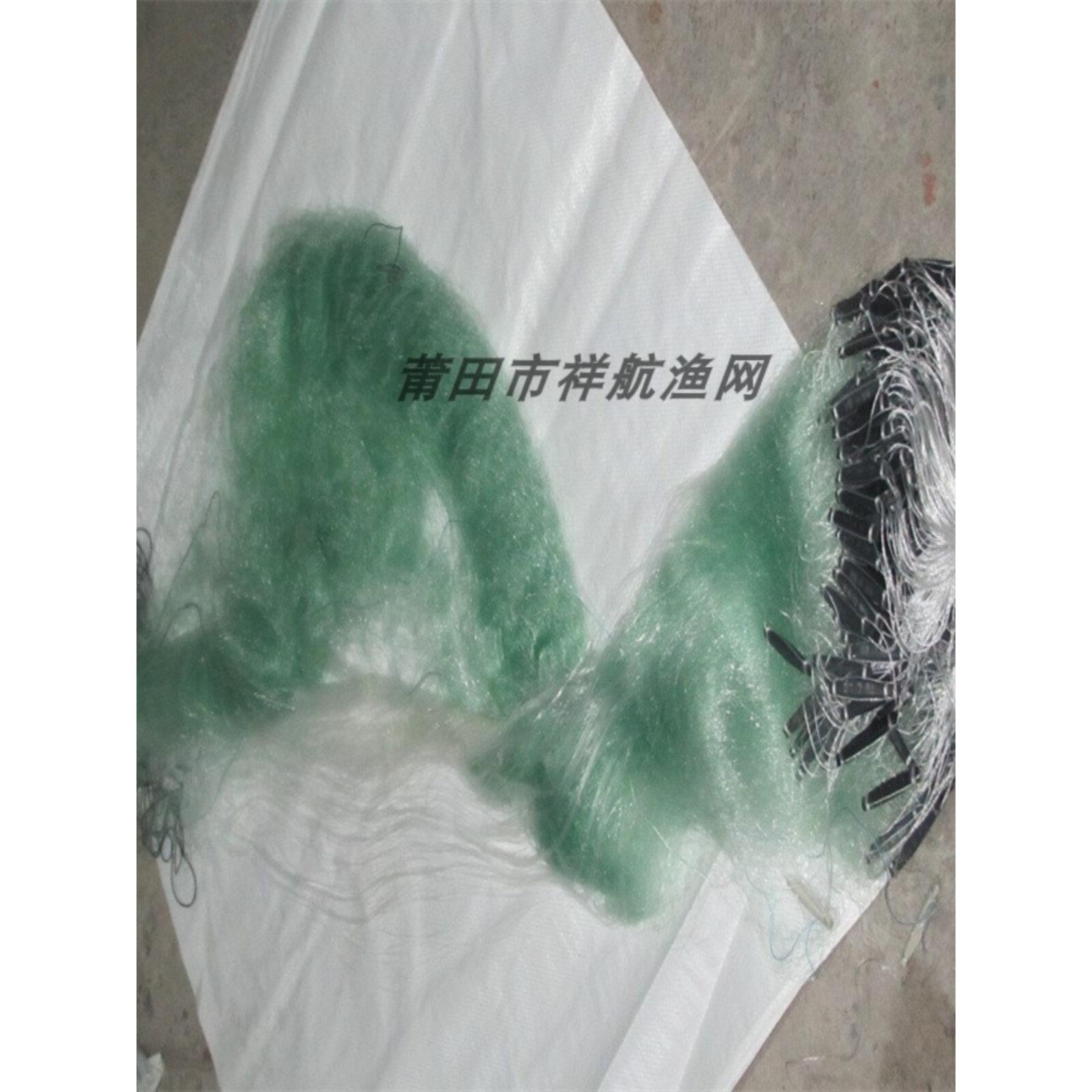福建绿铁丝网渔网塑料软浮子夹吊坠铅滴高2.6米厘米50.3米层网丝