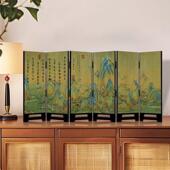 千里江山画屏桌面摆件新中国风茶室家居鞋 柜入口装 饰覆古画