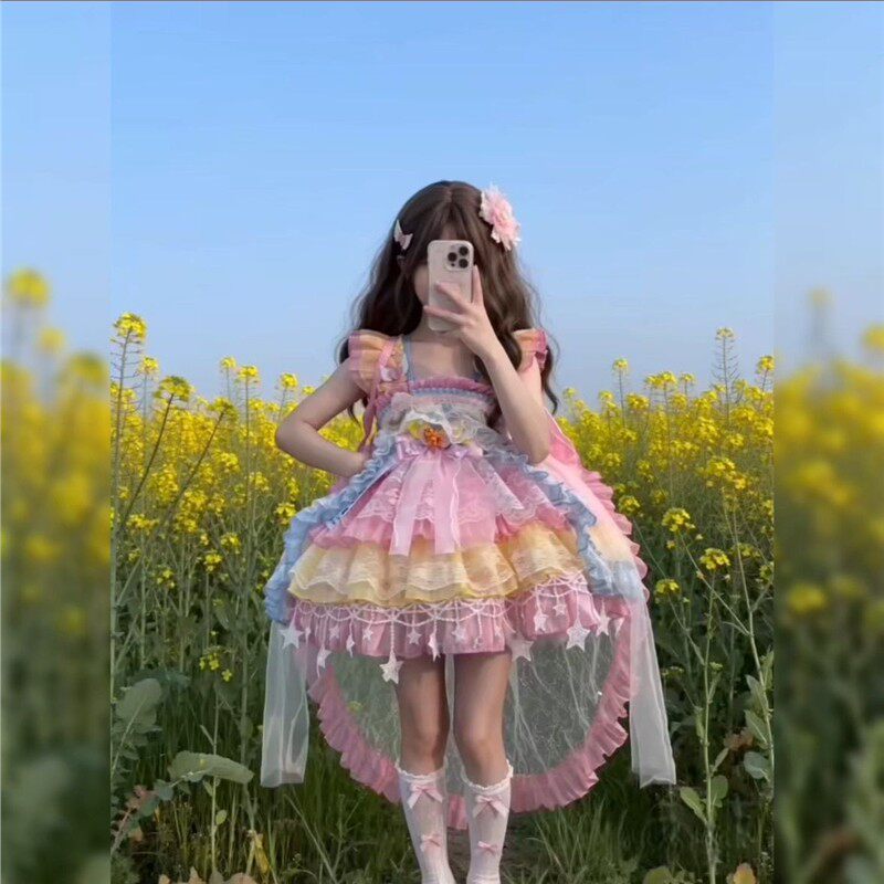 2026新款小马宝莉洛丽塔儿童生日礼服蓬蓬裙女孩公主裙10到12岁