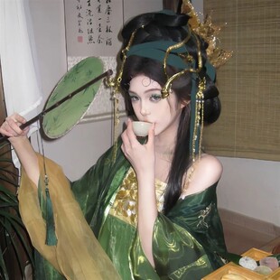 山海记【金缕衣】华丽浓郁色诃子裙绣花双大袖四件套唐风汉服秋冬