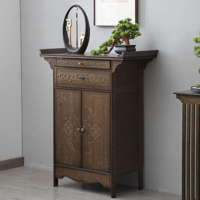 窄柜墙玄关台新中式玄关桌供桌实木现代端景简约家用靠长条案小子