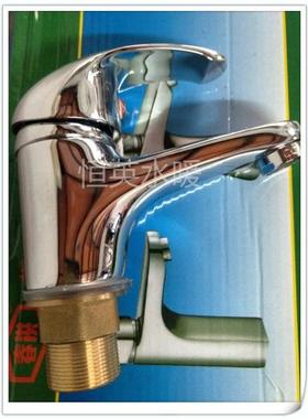 春洪铜单孔脸盆菜盆冷热龙头混水阀型号82053