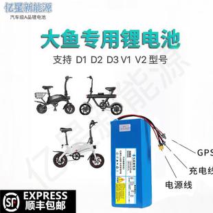 大鱼电动车锂电池36v智行车D1专用D2电池D3大容量s2电芯V1配件DYU