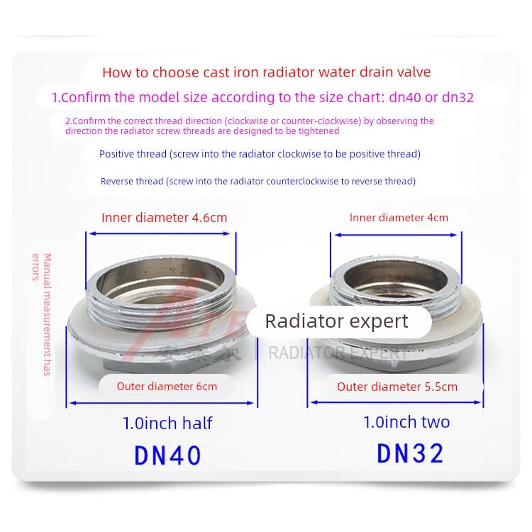 老式铸铁暖气片放水阀老款排气排水阀水龙头大60DN32DN40寸半寸二
