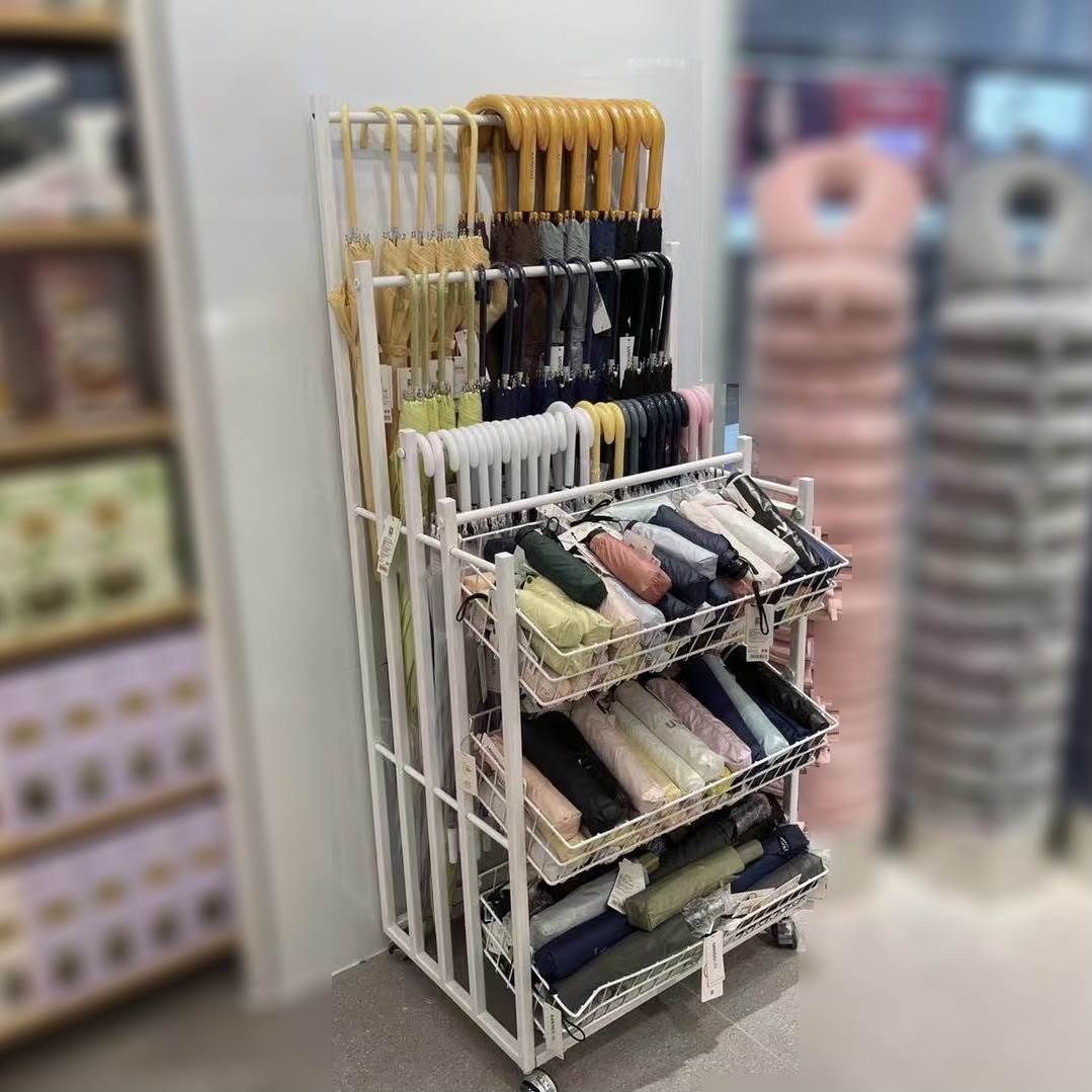 名创同款雨伞展示架精品店短雨伞陈列架超市皮带置物架商用小货架