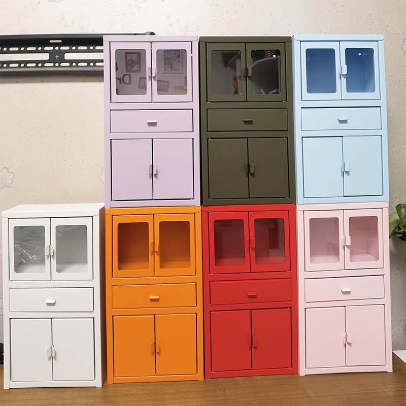 四抽迷你娃娃柜盲盒生日礼物收纳桌面上模型模型展示柜小密码锁柜