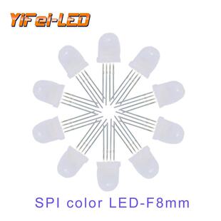 F8直接插头魔术直径8mm灯座Led全彩内置直接插头灯珠Yf923 Apa106