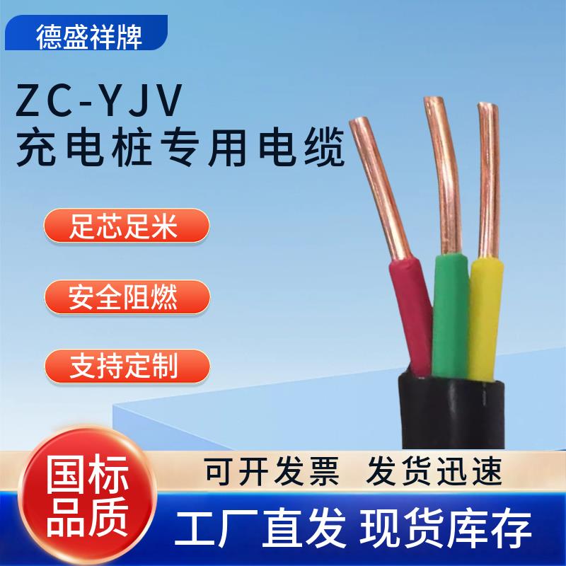 7KW21kw充电桩专用电缆线ZC-YJV2*6+1*2.5国标铜芯3芯6平方电缆线