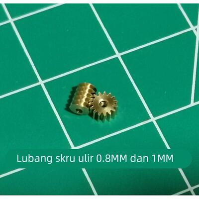 0.2模数 模 15齿 微型 黄铜 蜗轮蜗杆 迷你 减速 齿轮 1:87静改动